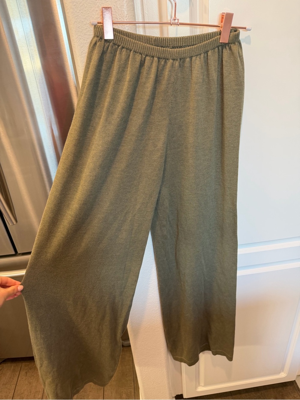 SNDYS Olive Green Knit pants
